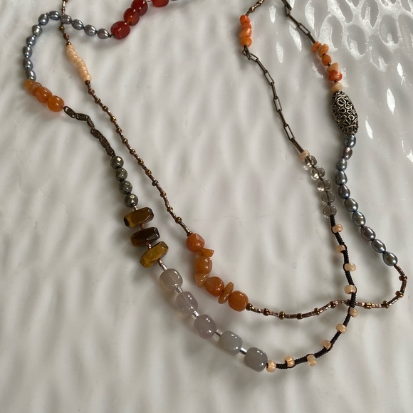 Silpada Multi Stone Beaded Necklace 50” inches long N2421 - Picture 4 of 9